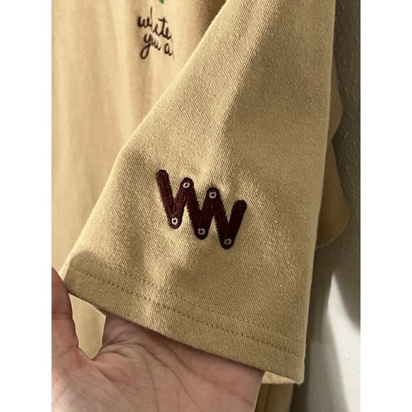 WV Project Short Sleeve Embroidered Cactus Whatever You Are Tan Shirt Size XL - Picture 4 of 15